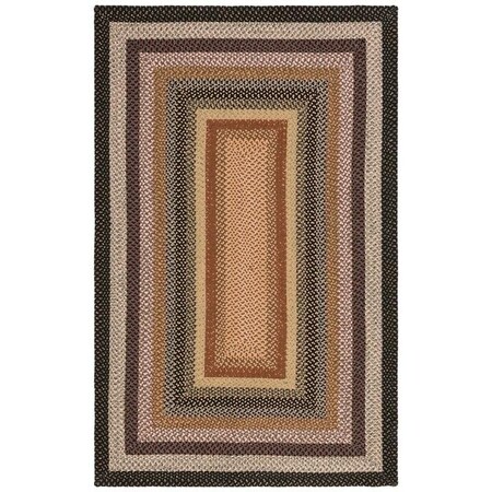 Safavieh 4 X 6 Ft. Oval Braided- Blue And Multi Hand Made Rug BRD308A-4OV